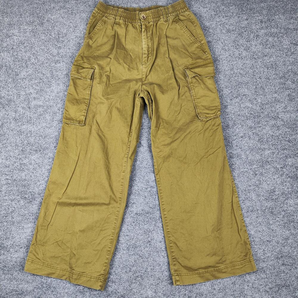 Old Navy Cargo Pants Mens 32x27 Brown Comfort Waistband Relaxed Wide Leg